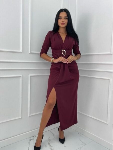 Obleka Lina - bordo